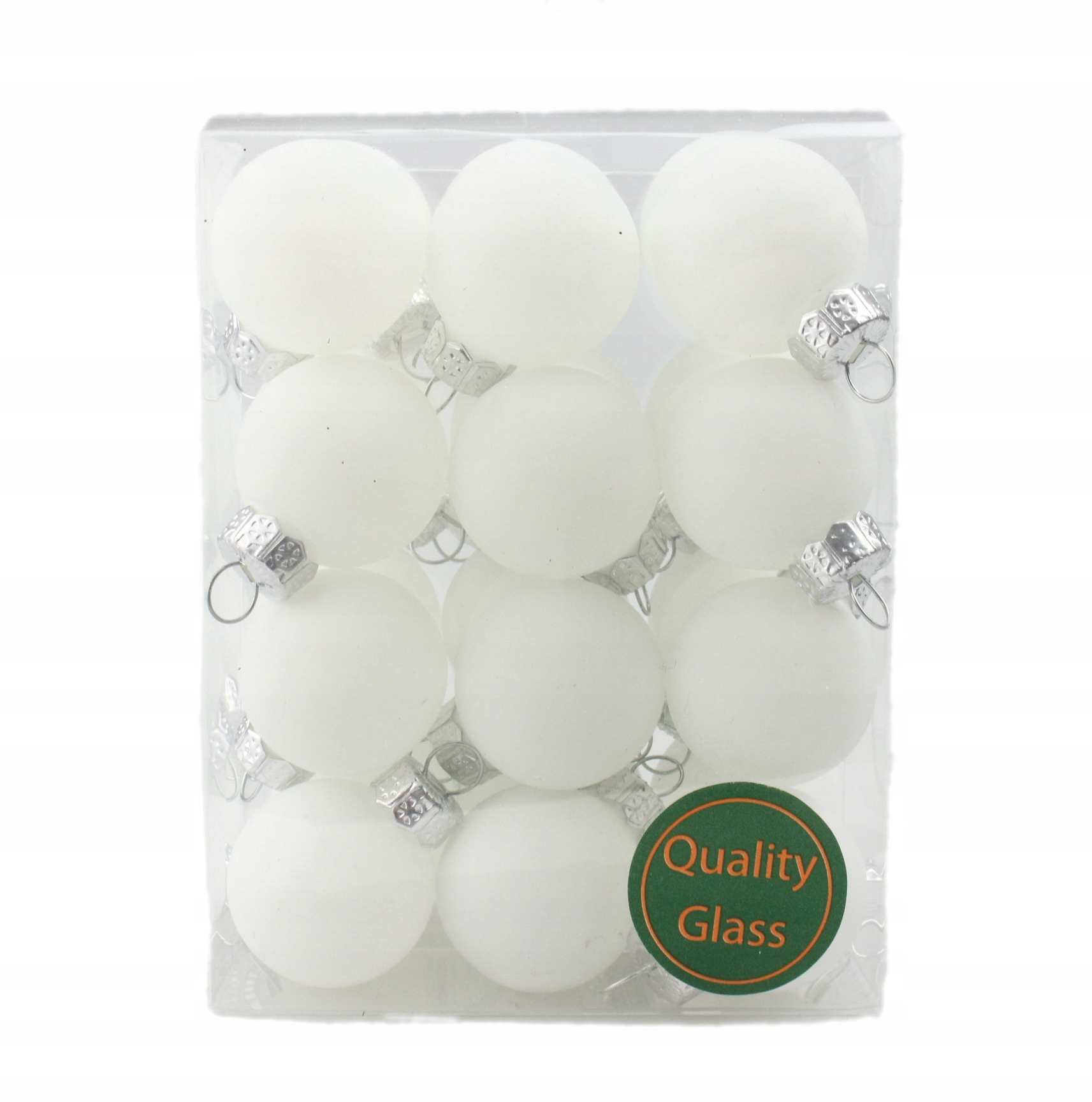 

Szklane Bombki Bombka 2,5cm 24szt Arctic White