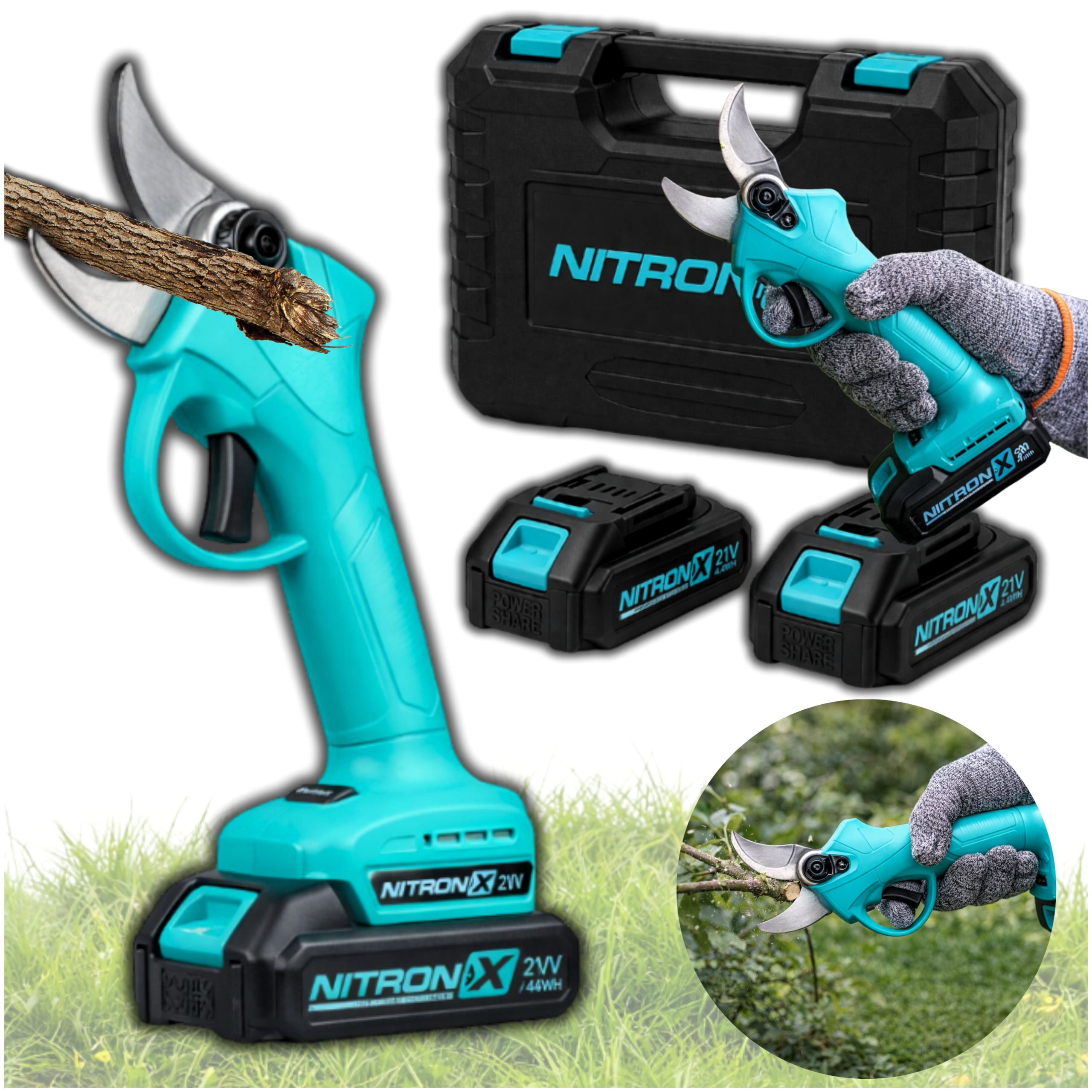 Zahradní nůžky Zahradní nůžky 2x Aku 21 V Výkonné