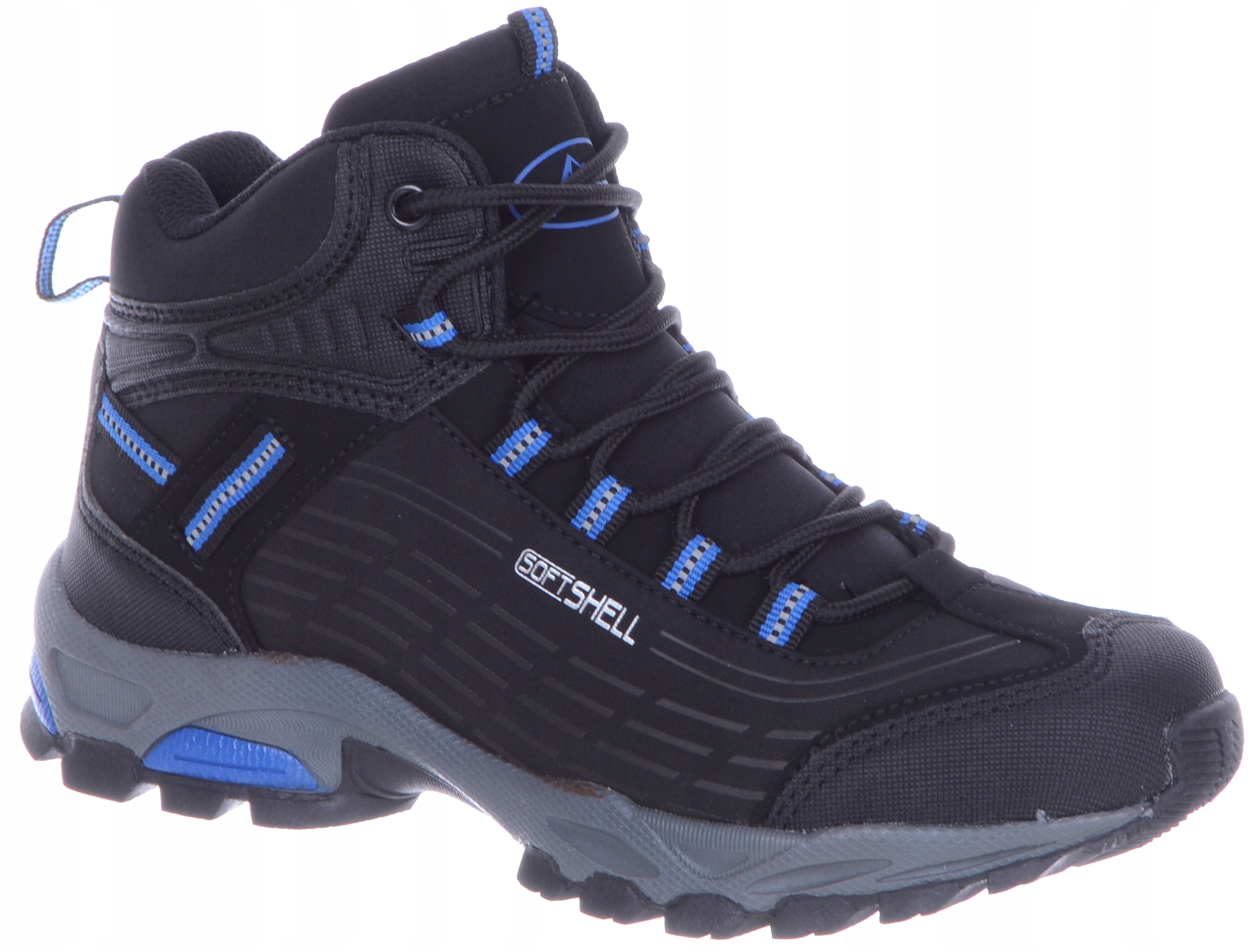Černé sportovní boty Softshell Trekkingové horské Nad Kotník Pánské 41