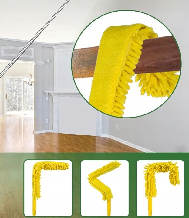 Levně Mikrofaser Staubwedel s teleskopickou tyčinkou na čištění pavučin