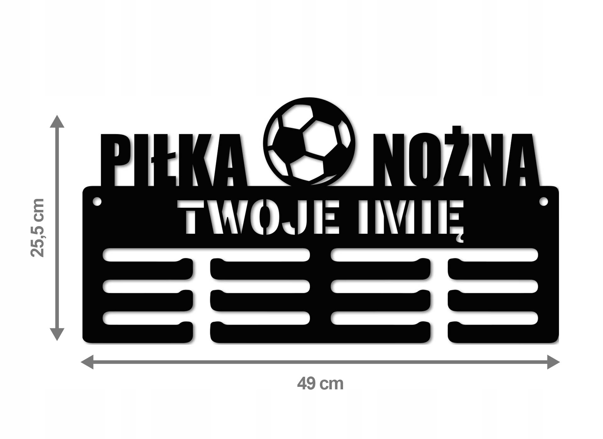 

Wieszak na medale Piłka Nożna z imieniem 54.1