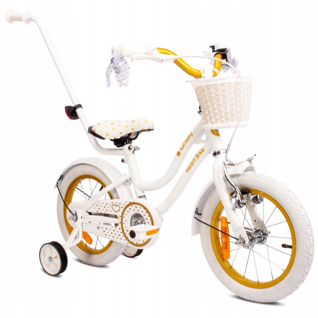 Rower Sun Baby Heart Bike 14" biały, złoty