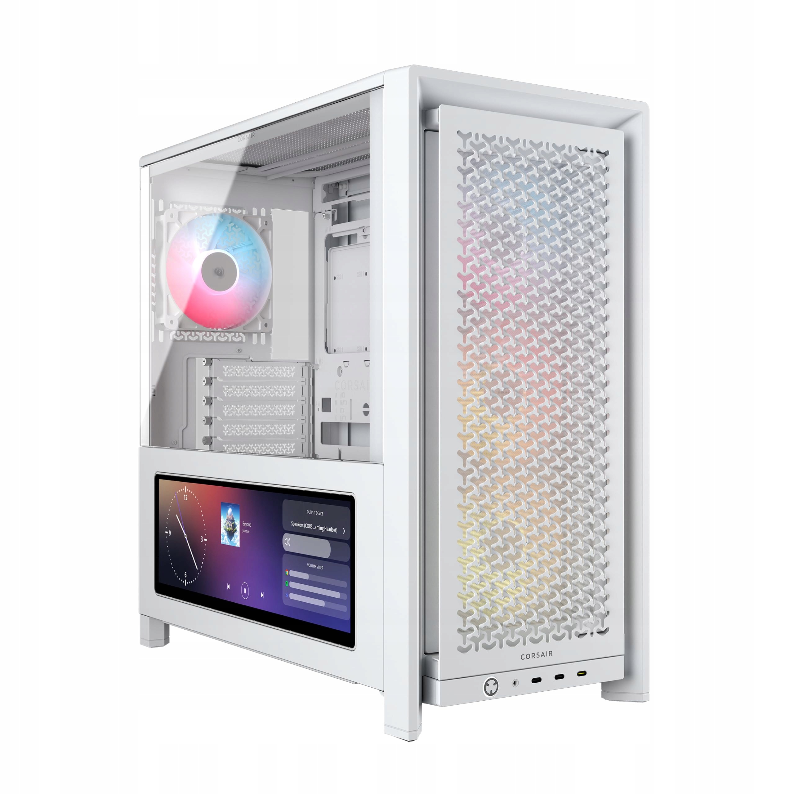 Corsair Frame 4000D LCD Rs Argb Mid-Tower Atx Pc skříň bílý