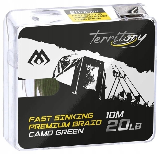 Plecionka przyponowa Mikado Fast Sinking Premium Braid Camo green20lb 10m