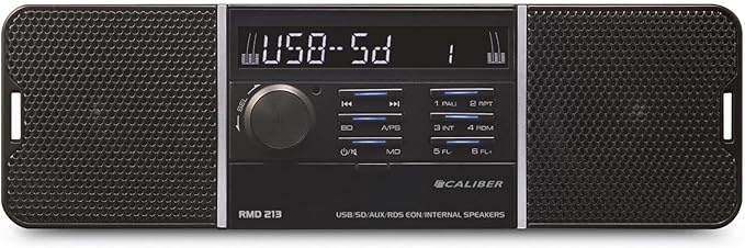Radio samochodowe Caliber RMD213 1-DIN 125 x 182 x 50 mm, Czarny