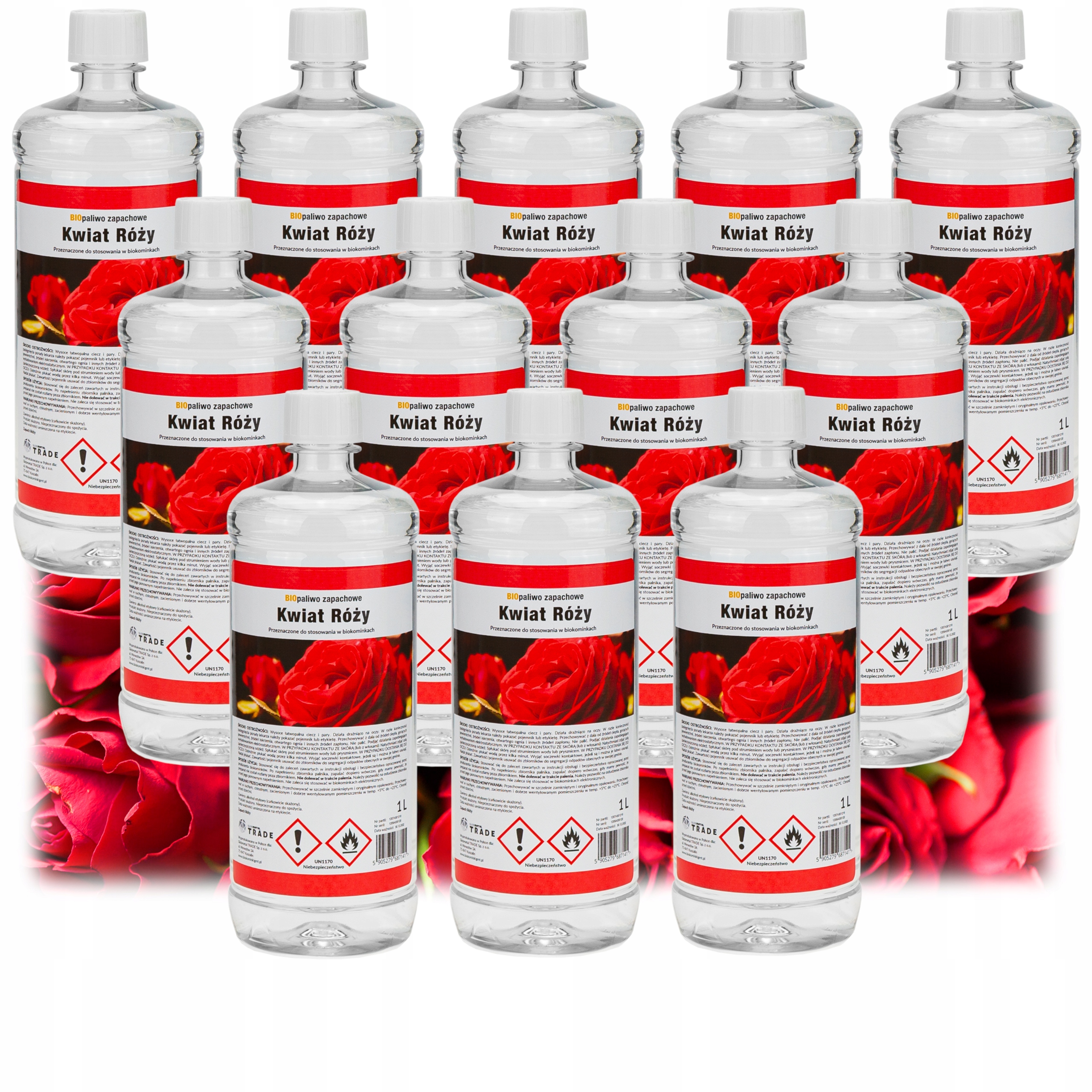 Biopaliwo zapachowe 12 L kwiat róży do biokominka