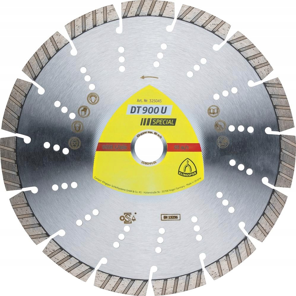 Diamantový kotouč na betonu 230x2,6x22,23 mm Dt 900 U Klingspor