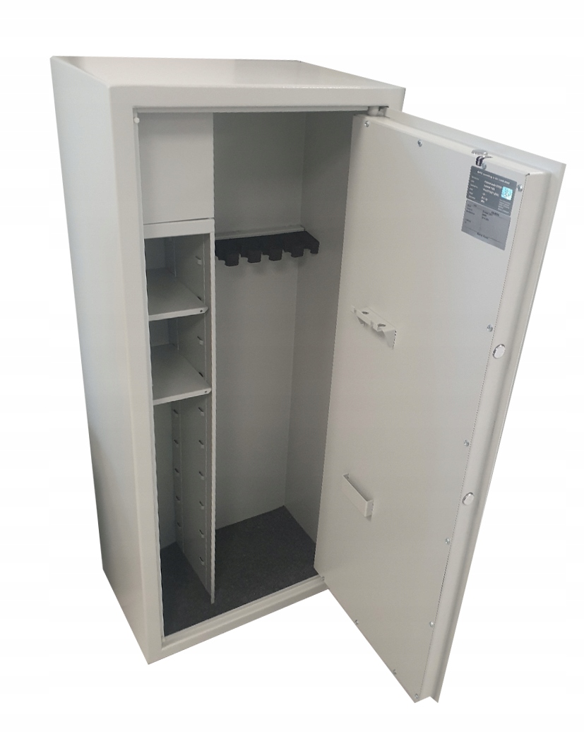 Skříň na zbraň Sm 1253 třídy S1, elektronický zámek se 6 úchyty, schránka