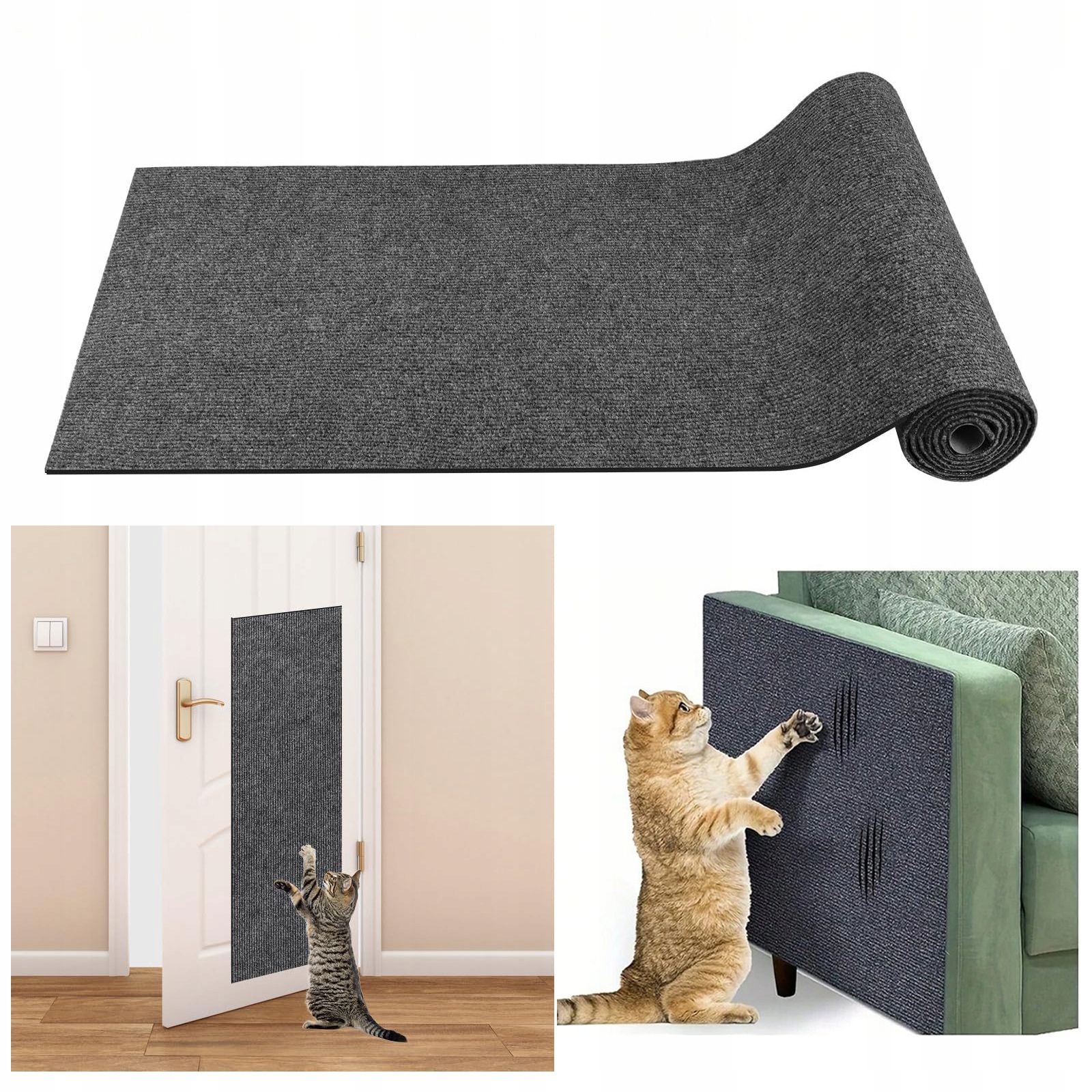 Levně Ochranná podložka pro kočky proti poškrábání nábytku a pohovky 100x40 cm, samolepicí