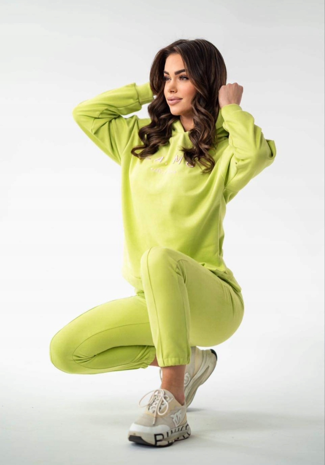 La..mu komplet z eko semiše zelený M/L 2