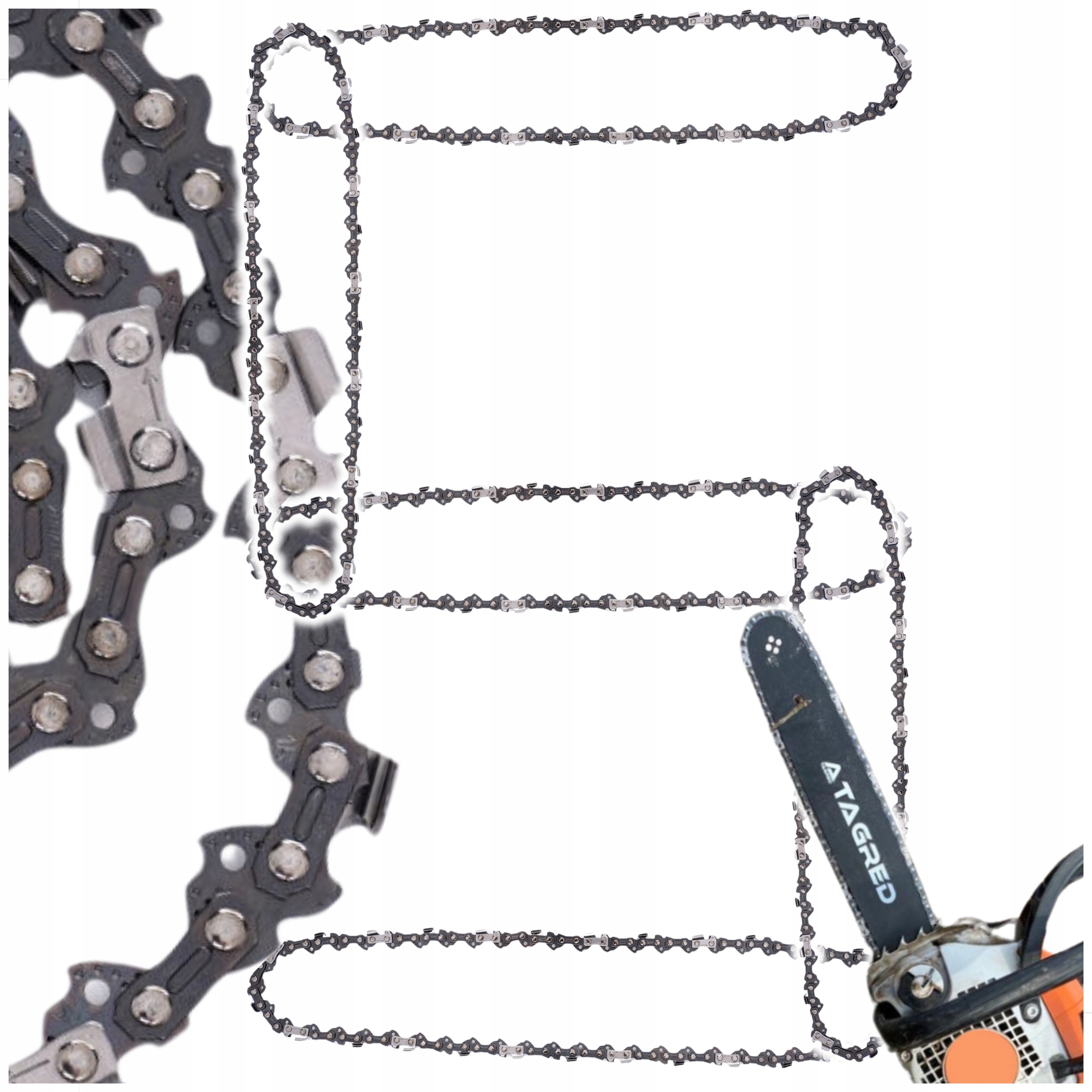 Łańcuch do piły Husvarna 18" Hartowany Odporny 45cm 0.325" 1,5mm 72o x 5szt