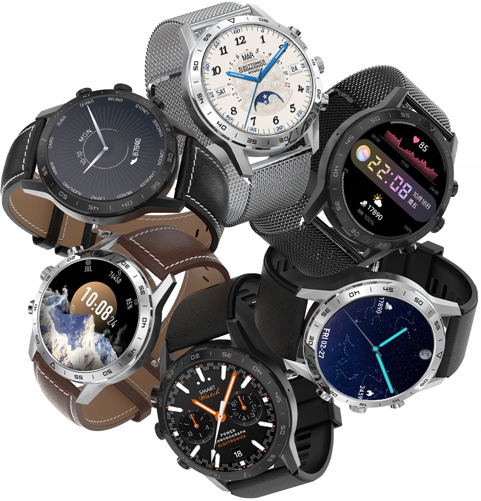 SMARTWATCH MĘSKI ZEGAREK DT70+ GPS TRACKING NFC WODOODPORNY IP68 EKG BT Model inny