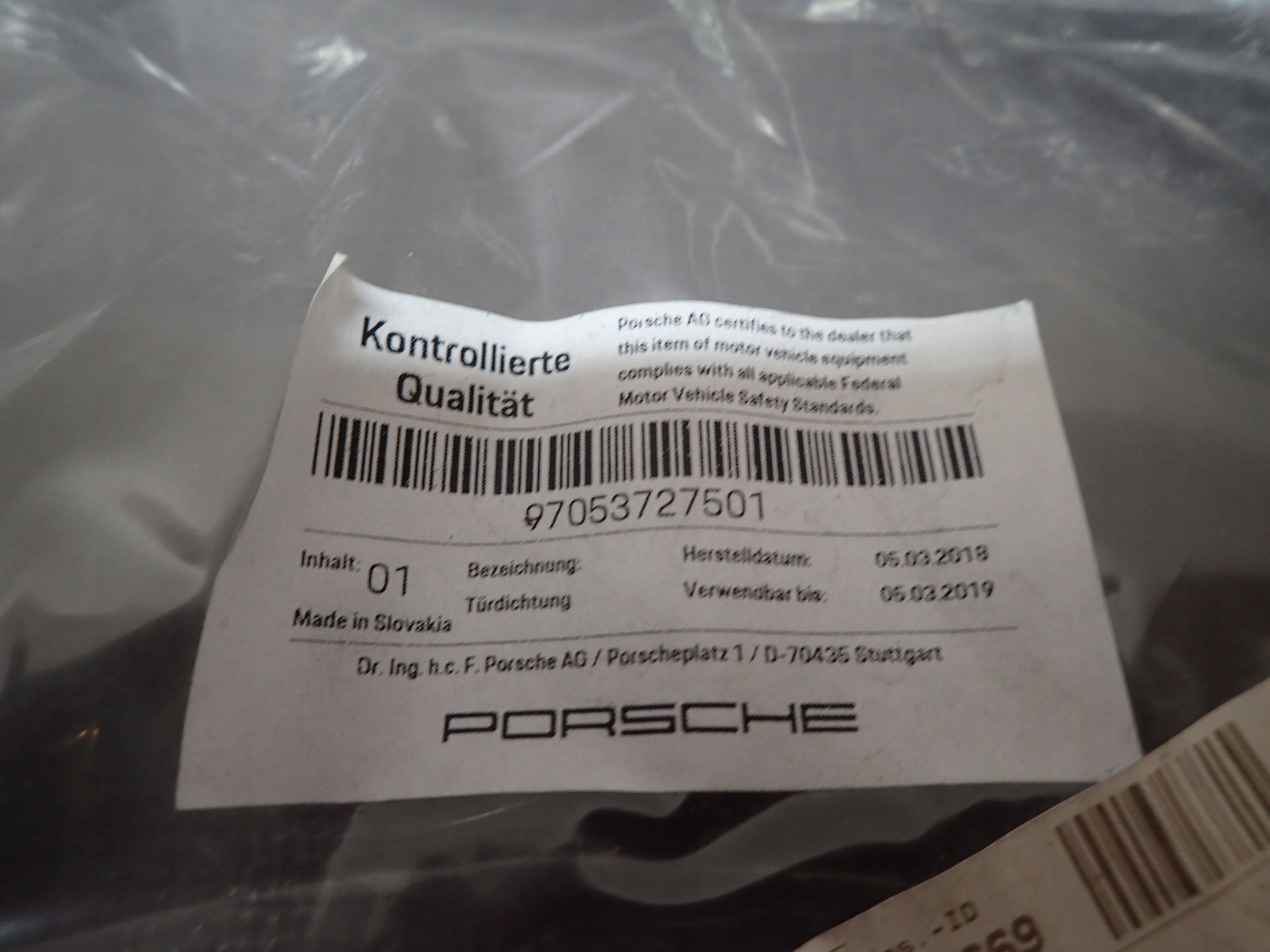 portière joint garniture decorative PORSCHE PANAMERA