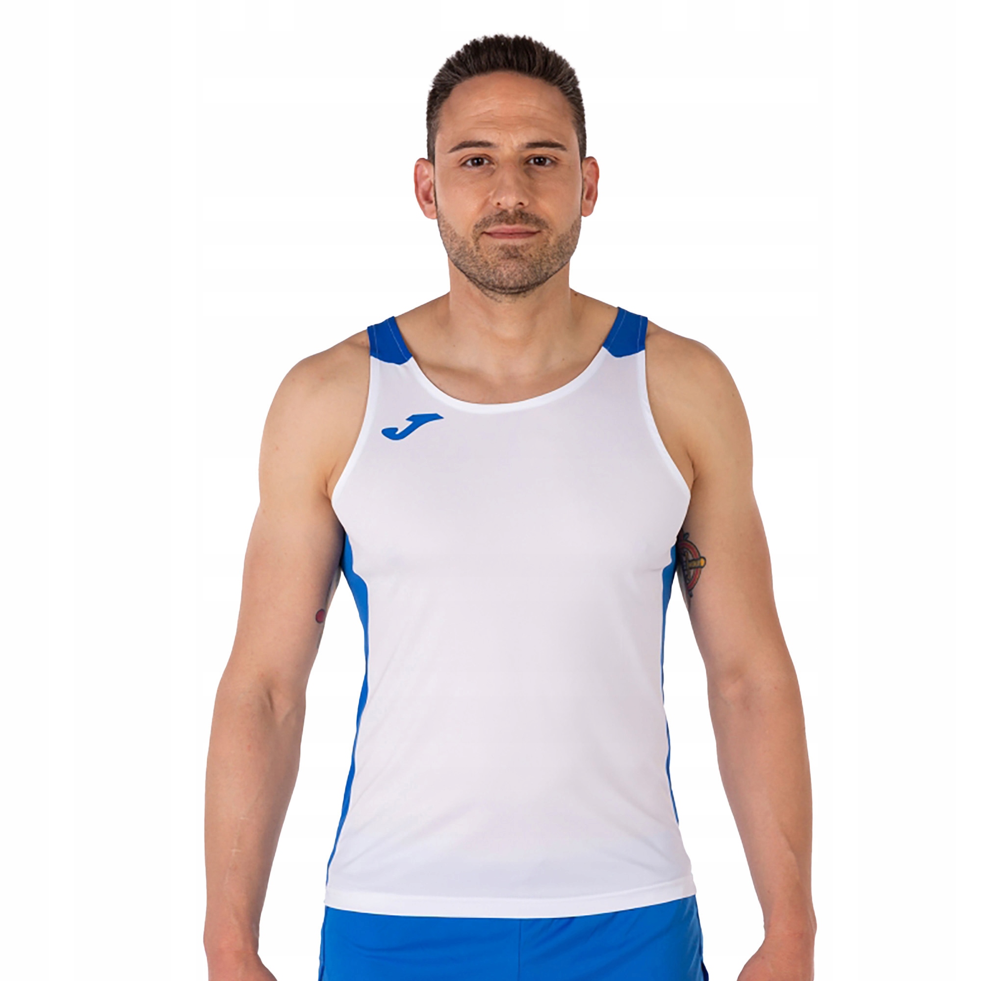 Tank top do biegania męski Joma Record II white/royal L
