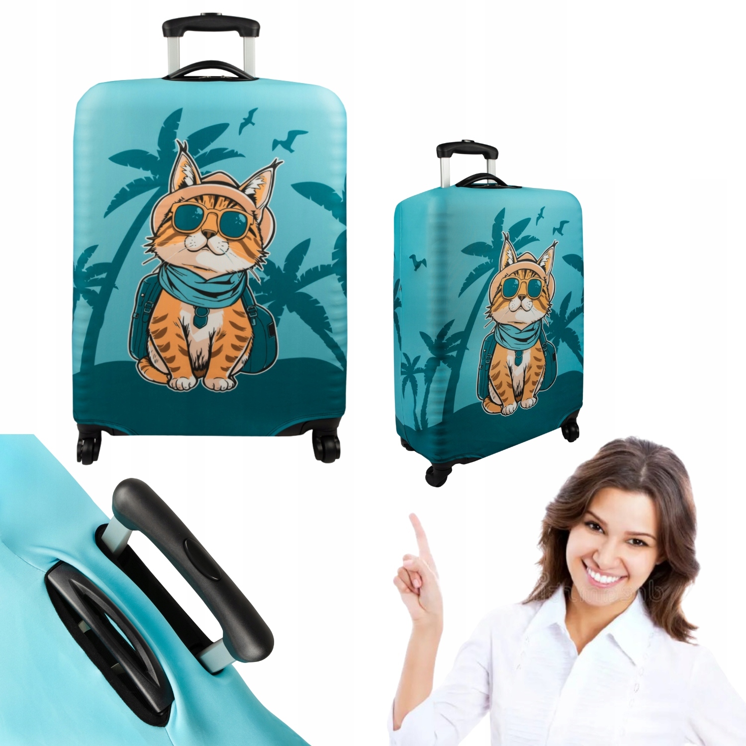 Pokrowiec Ochronny Na Walizkę Bagaż Torby 73x50x30cm Czarny Etui Rozmiar L