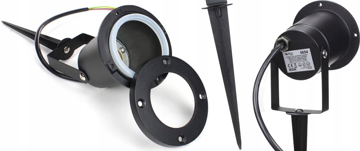 6x ZESTAW LAMPY OGRODOWE WBIJANE GRUNTOWE SZPIKULEC KOLORY RGB DO ROŚLIN Średnica/szerokość 10 cm