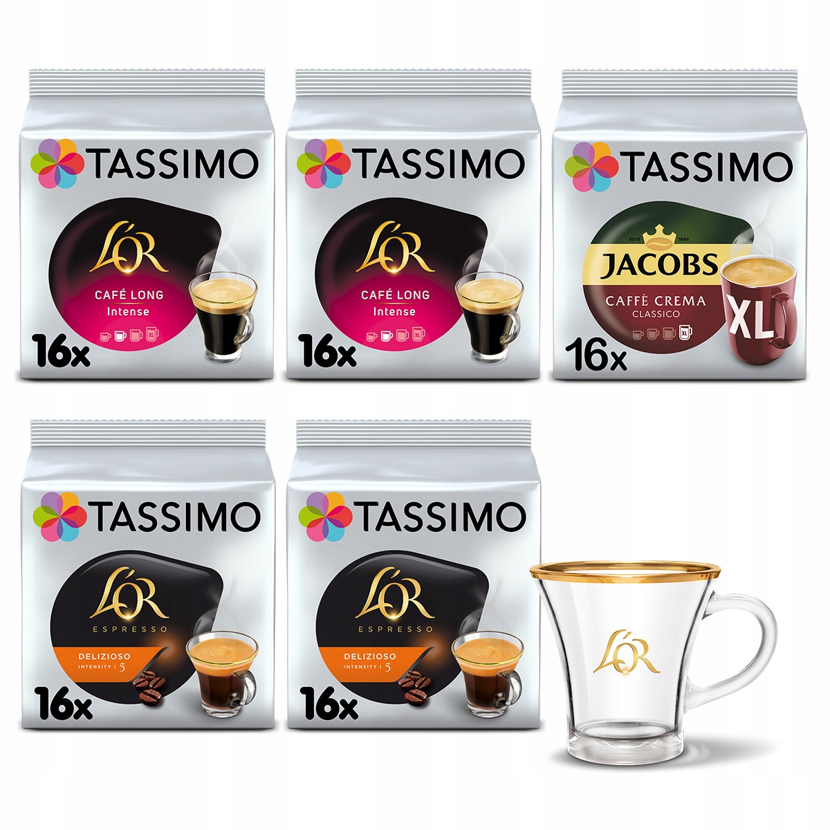 Kapsułki Tassimo L'or Espresso, Jacobs Caffe Crema+ filiżanka L'or Gratis!
