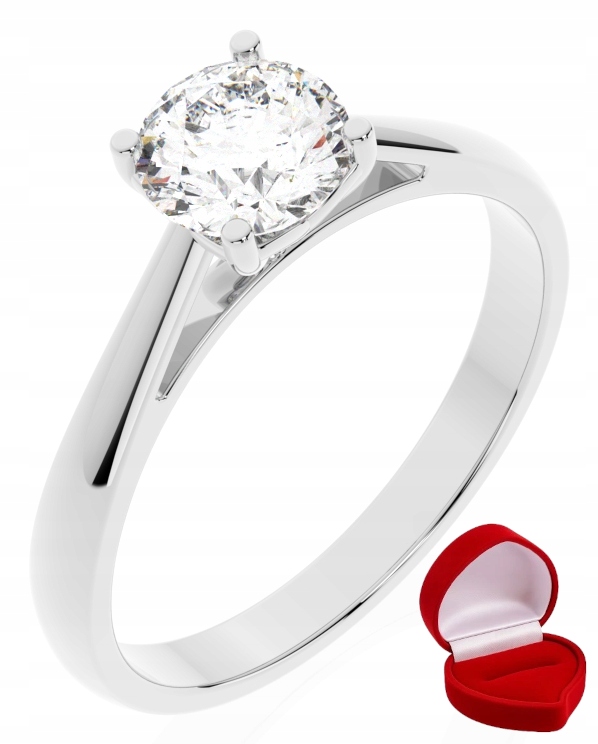 Zlatý Prstýnek 585 14k Brylant Lab 0,70 ct Bílé Zlato R6