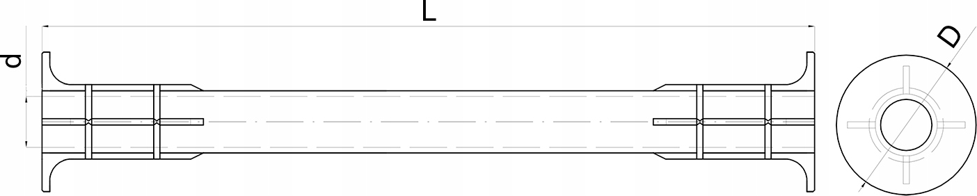 RURKA DYSTANSOWA SZALUNKOWA Z KORKIEM 24cm 100szt Marka Intako