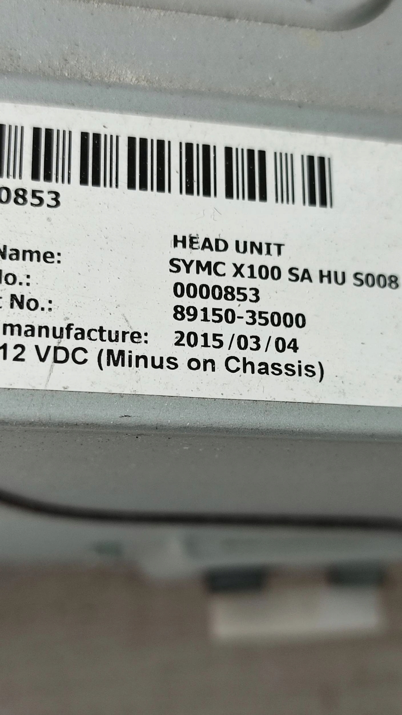 SsangYong Tivoli 2016 Panel / Radio CD/DVD/GPS