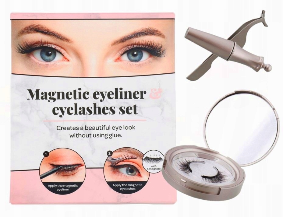 

Rzęsy Magnetyczne Eyeliner Pęseta Zestaw 5 części
