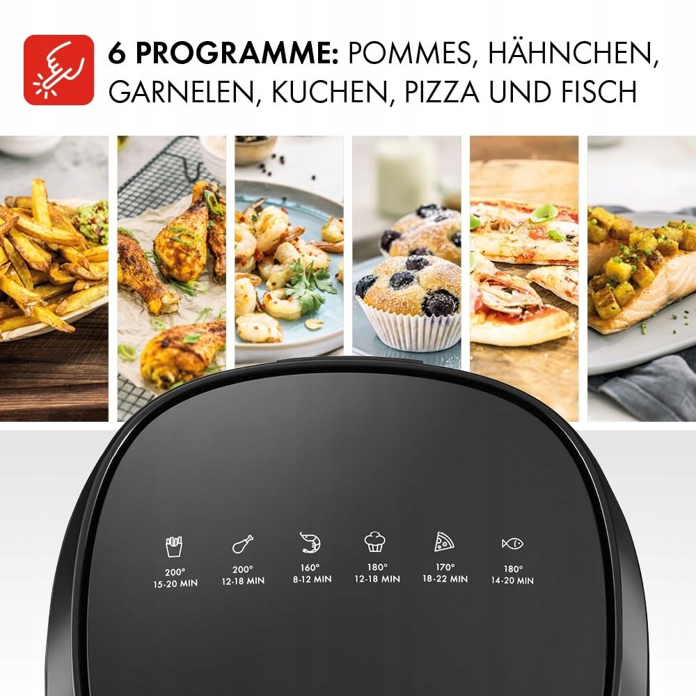 ZWILLING Frytkownica Beztłuszczowa 4L 1400W 6 Programów Czarna Z Przepisami — miniatura 5