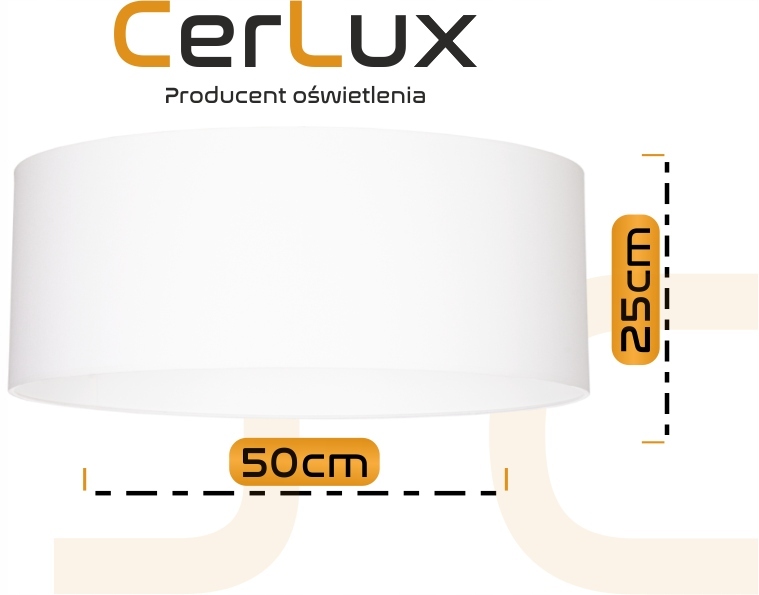 BIELE tienidlo, tienidlo, lampa 50 / 25cm rôzne FARBY Kód výrobcu A50