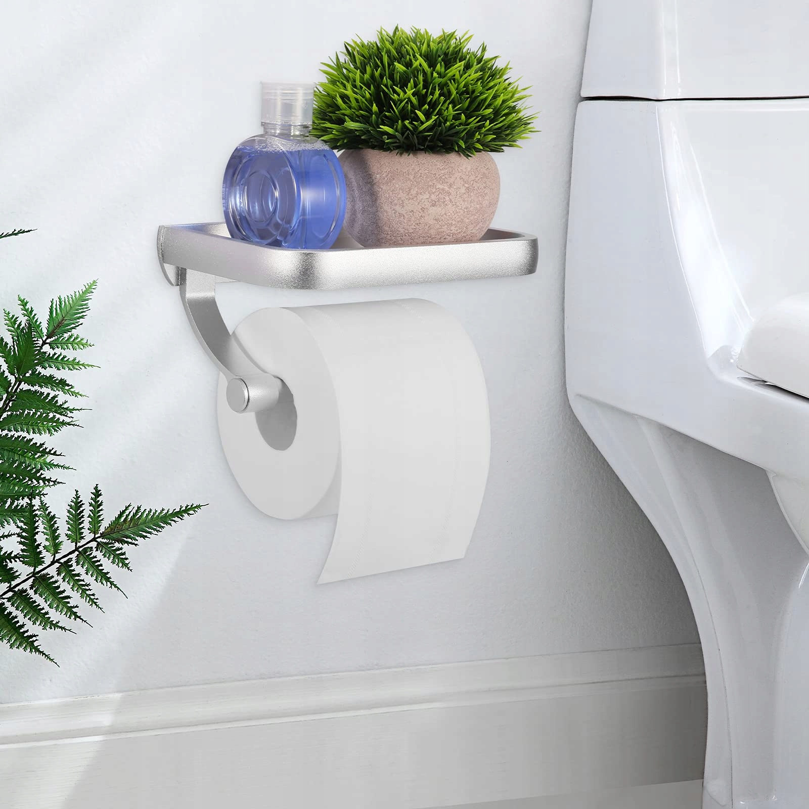 

Uchwyt Samoprzylepny Papier Toaletowy srebro Loft