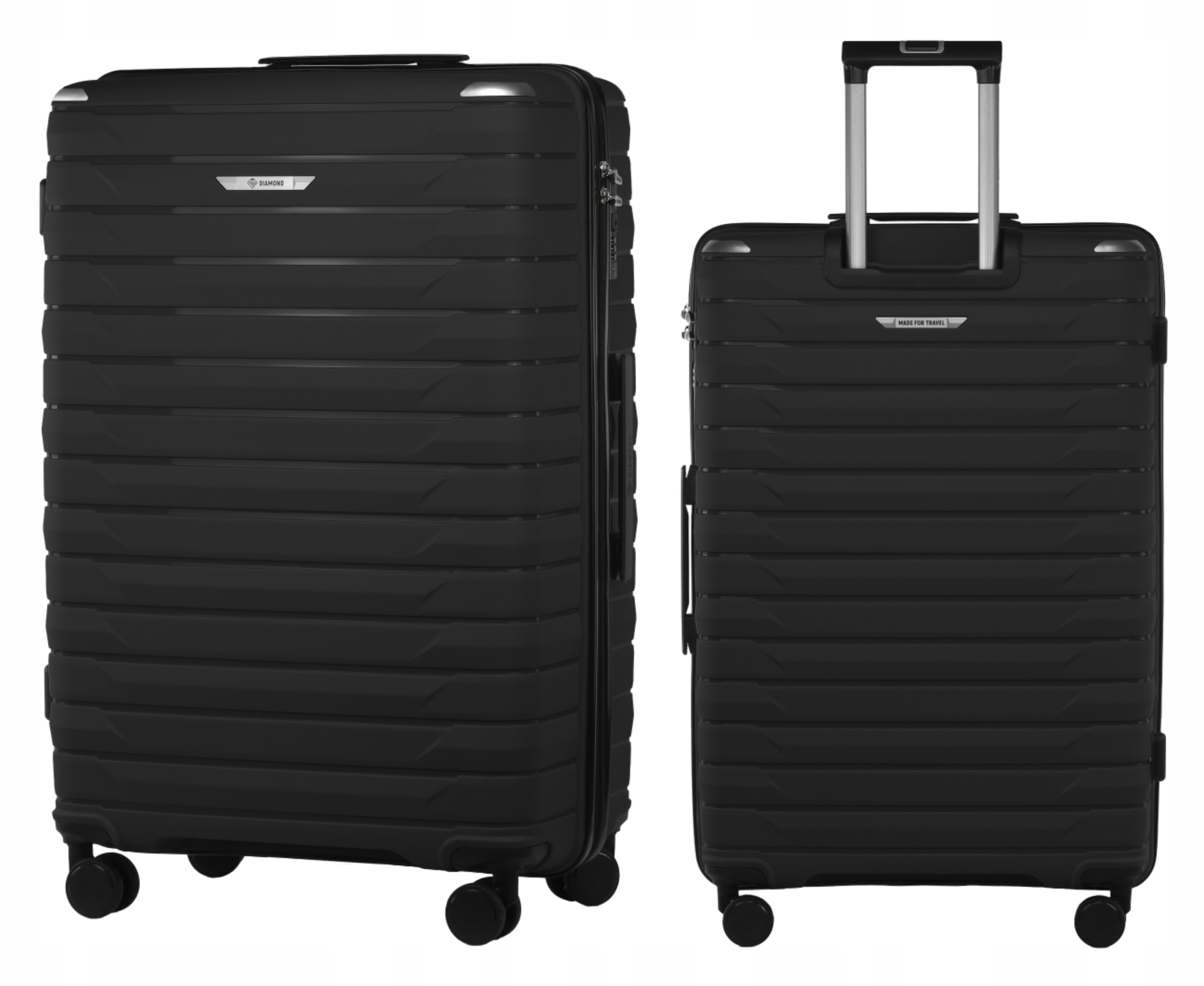 Velká Cestovní Kufrová Taška Z Polypropylenu Diamond Černá XL 28" P420