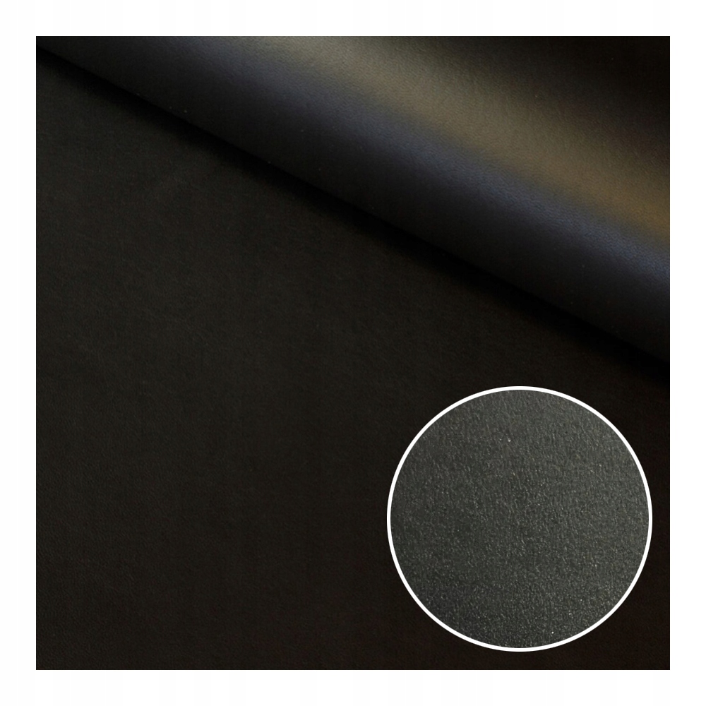 Přírodní lícová kůže Černá 1.2 mm Formát A2 Rostlinně vyčiněná