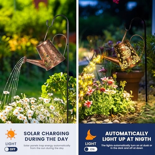 GIGALUMI Solarna Lampa Konewka Ogrodowa Wodoodporna Metalowa Dekoracja — miniatura 4