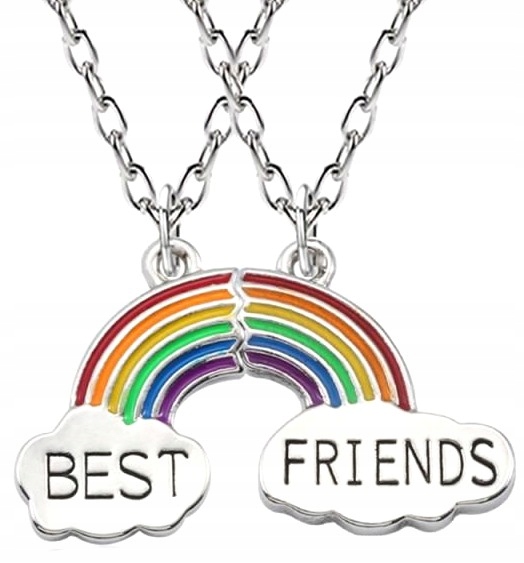 

Naszyjniki tęcza dla Przyjaciółek 2w1 Best Friends