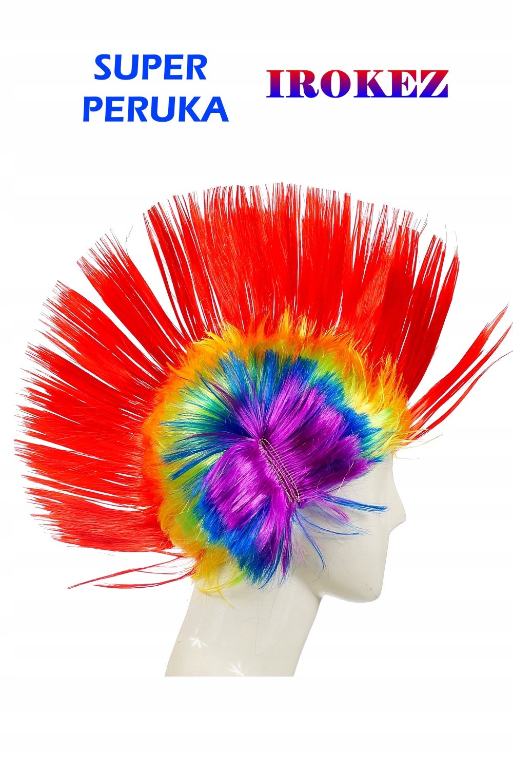 PERUKA IROKEZ KOLOROWY SZALONA PERUKA E1277 EMAJ Marka inny