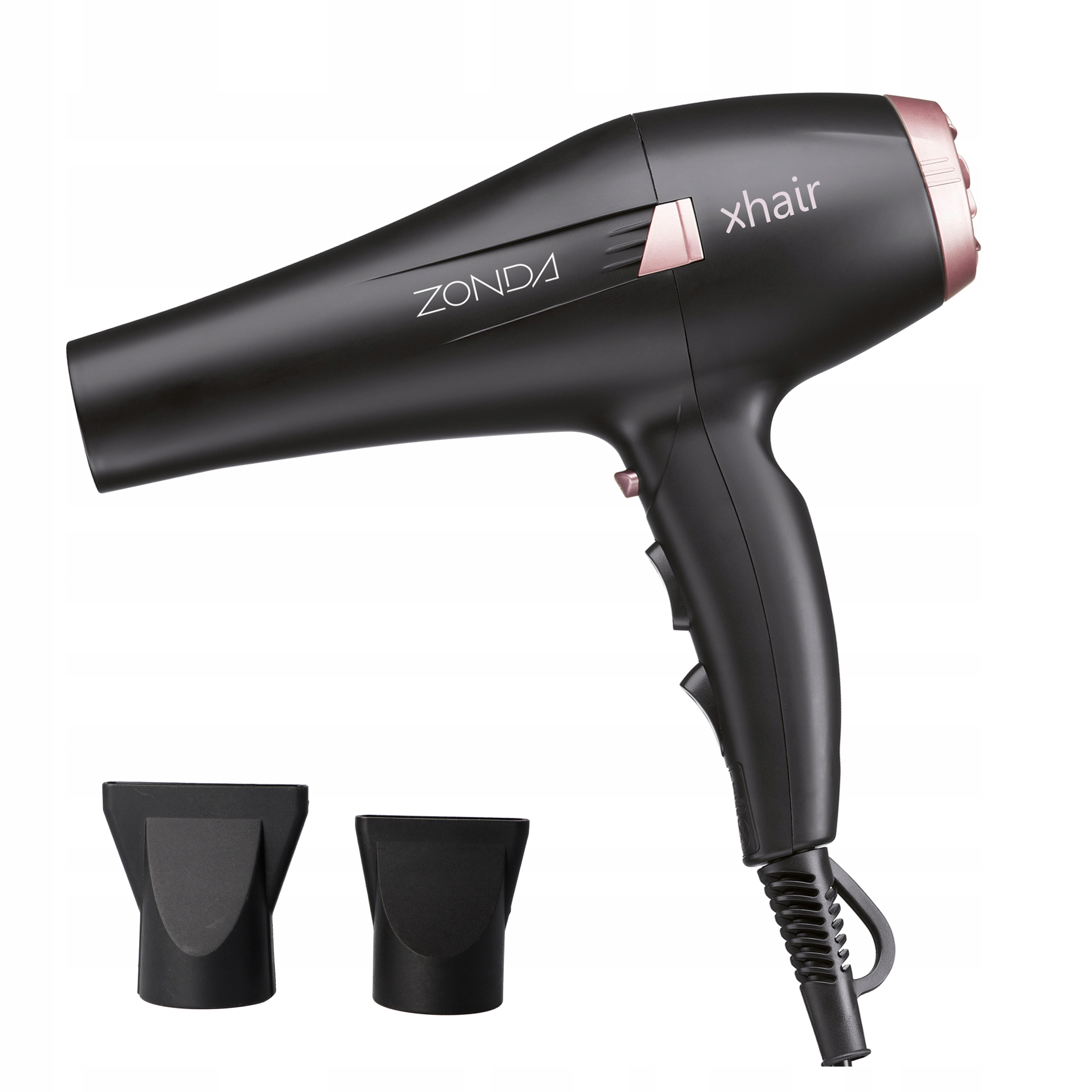 Silná kadeřnická fén s ionizací pro sušení vlasů 2400 W Tourmalina