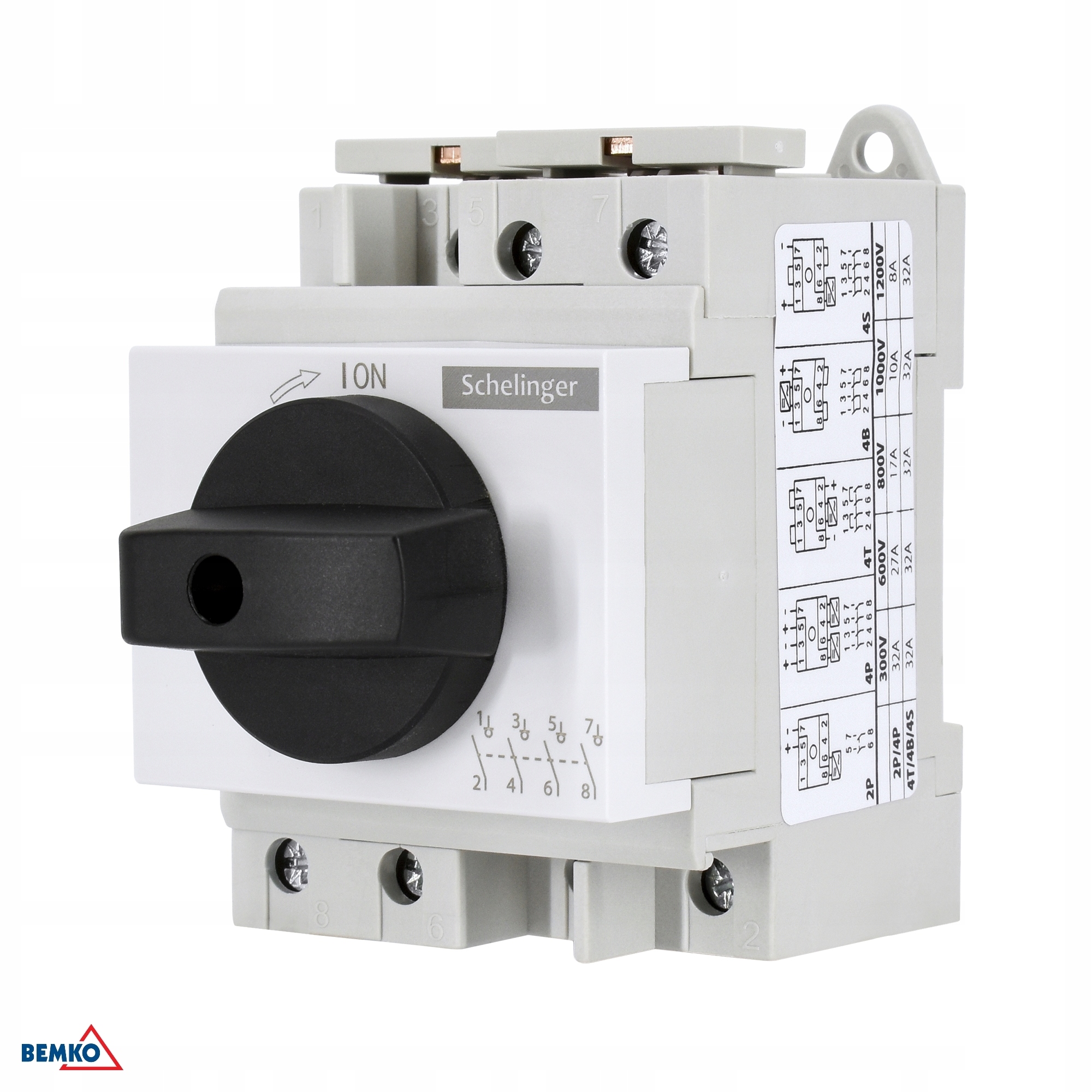 

Rozłącznik izolacyjny Pv 4P 1200V DC 32A