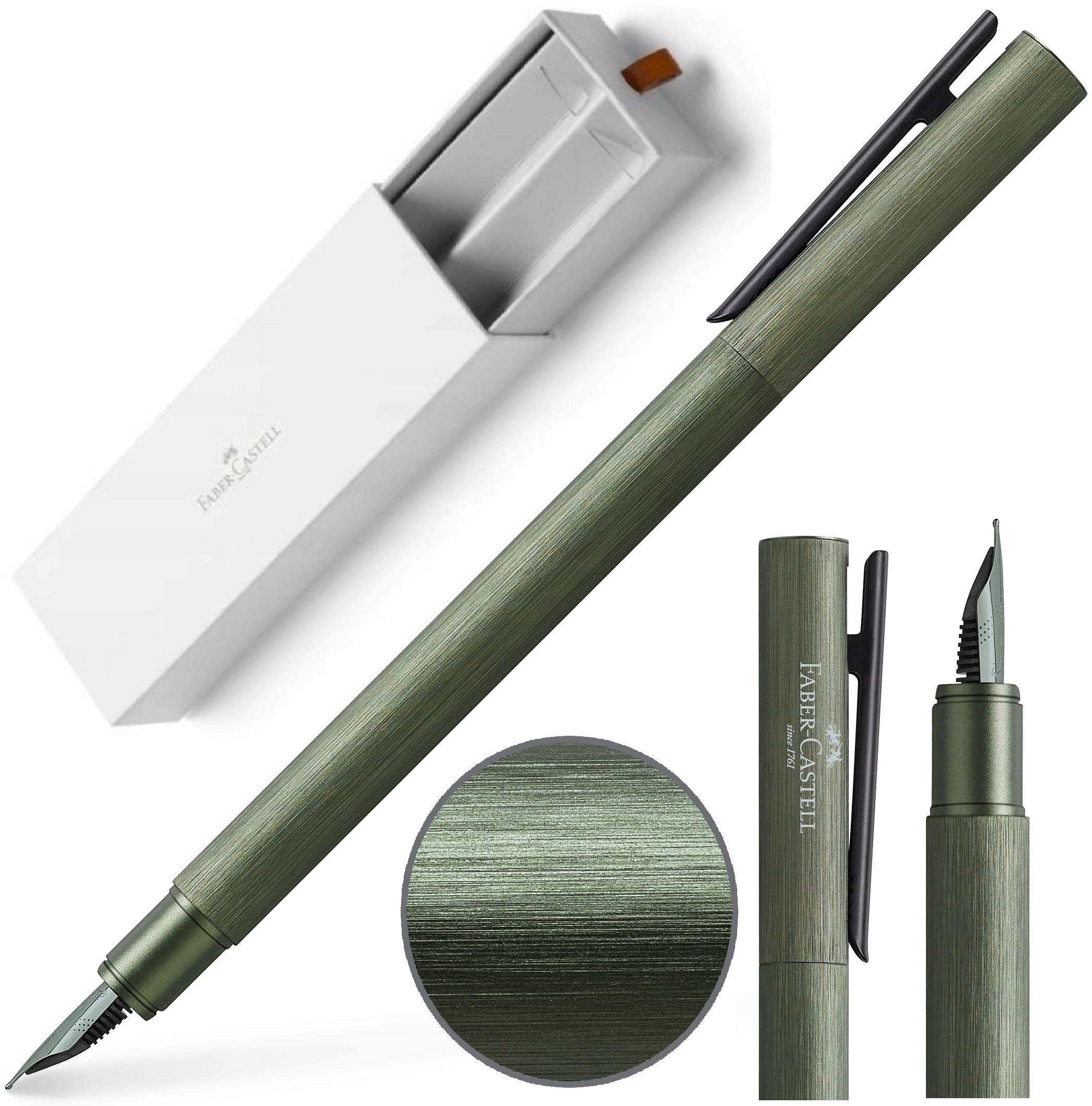 Faber-castell Pióro wieczne Etui Neo Slim Aluminium stalówka F