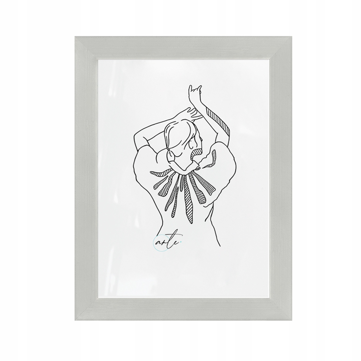 

Rama portretowa z drewna 50x70 Sosna jasnoszara