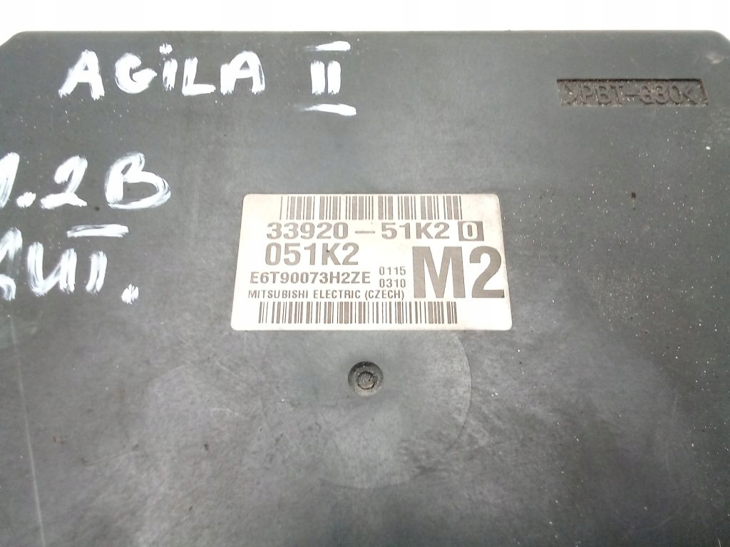 Opel Agila B computer control unit of the engine 33920-51K20