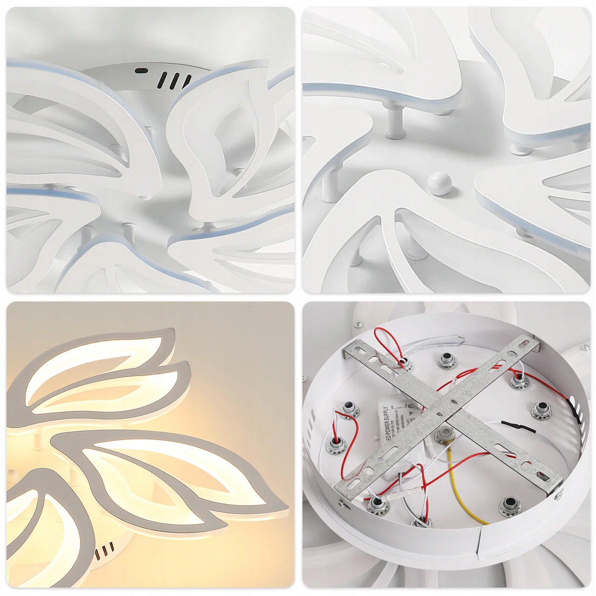 ŚCIEMNIALNA PILOT LAMPA SUFITOWA LED BIAŁY NOWOCZESNA DO SALONU ŻYRANDOLE Marka GOECO