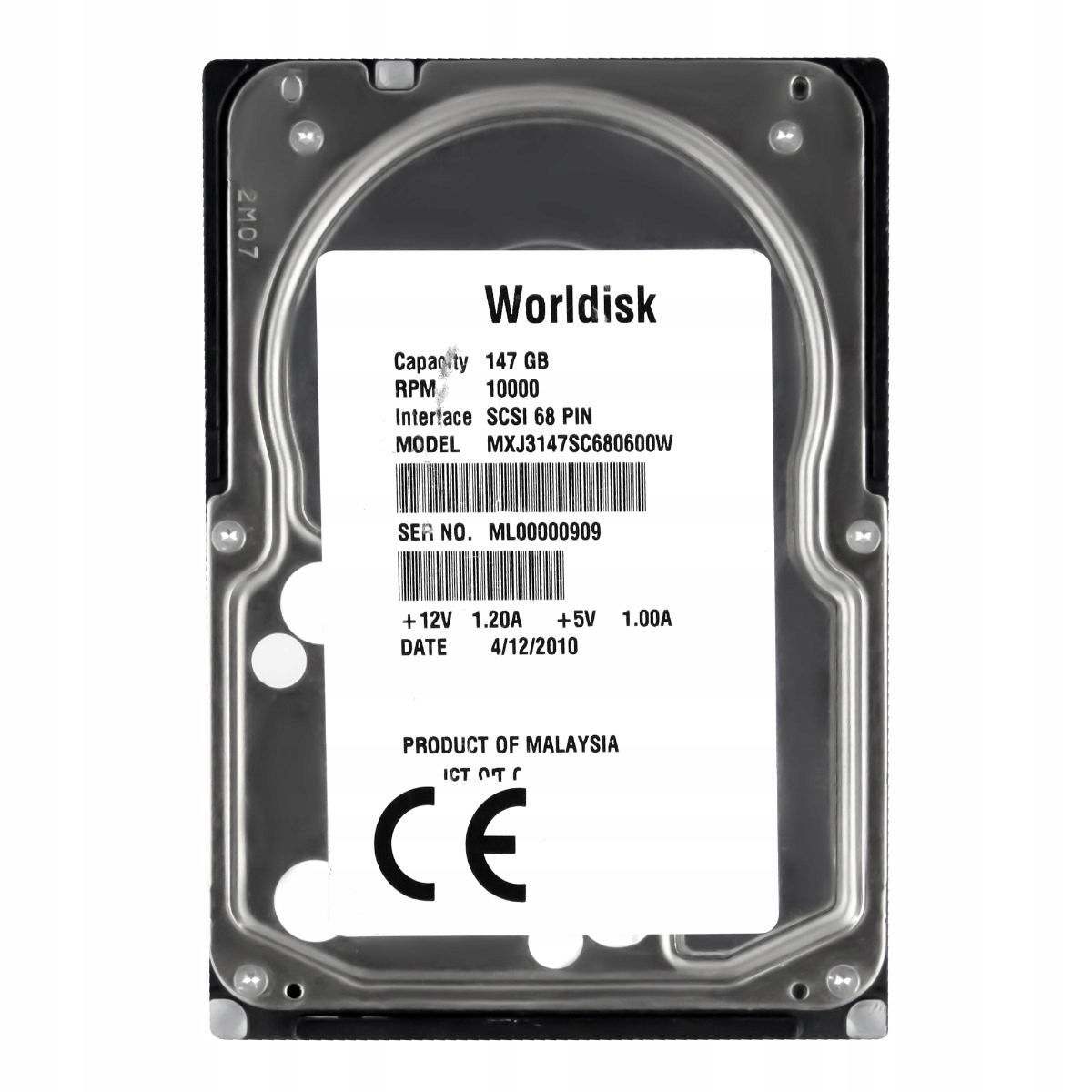 Worldisk 147GB 10K Scsi U320 3.5" MXJ3147SC680600W Pevný disk