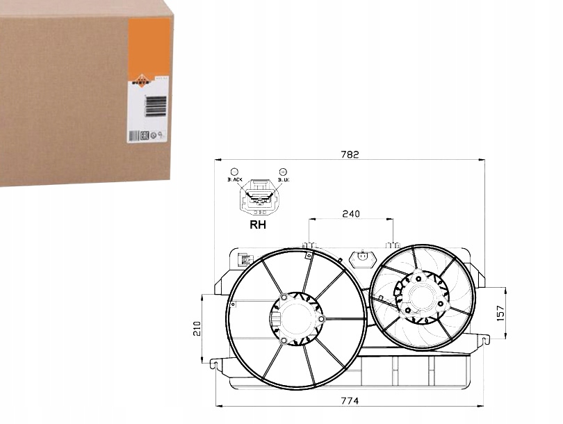 ВЕНТИЛЯТОР РАДІАТОРА NRF5bb8c607da 10925003bb8