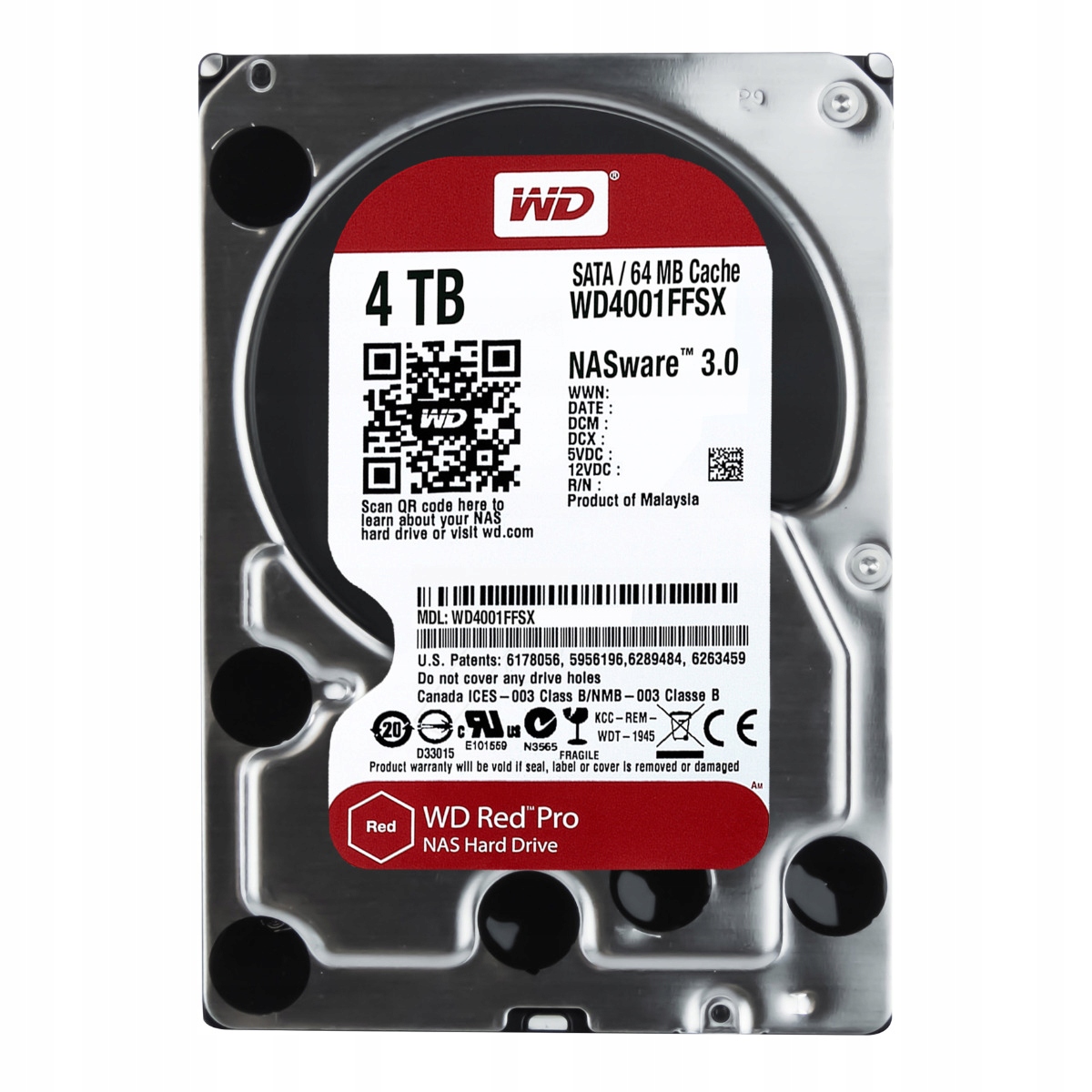 Wd Red Pro 4TB 7.2K 64MB Sata III 3.5'' WD4001FFSX NASware 3.0