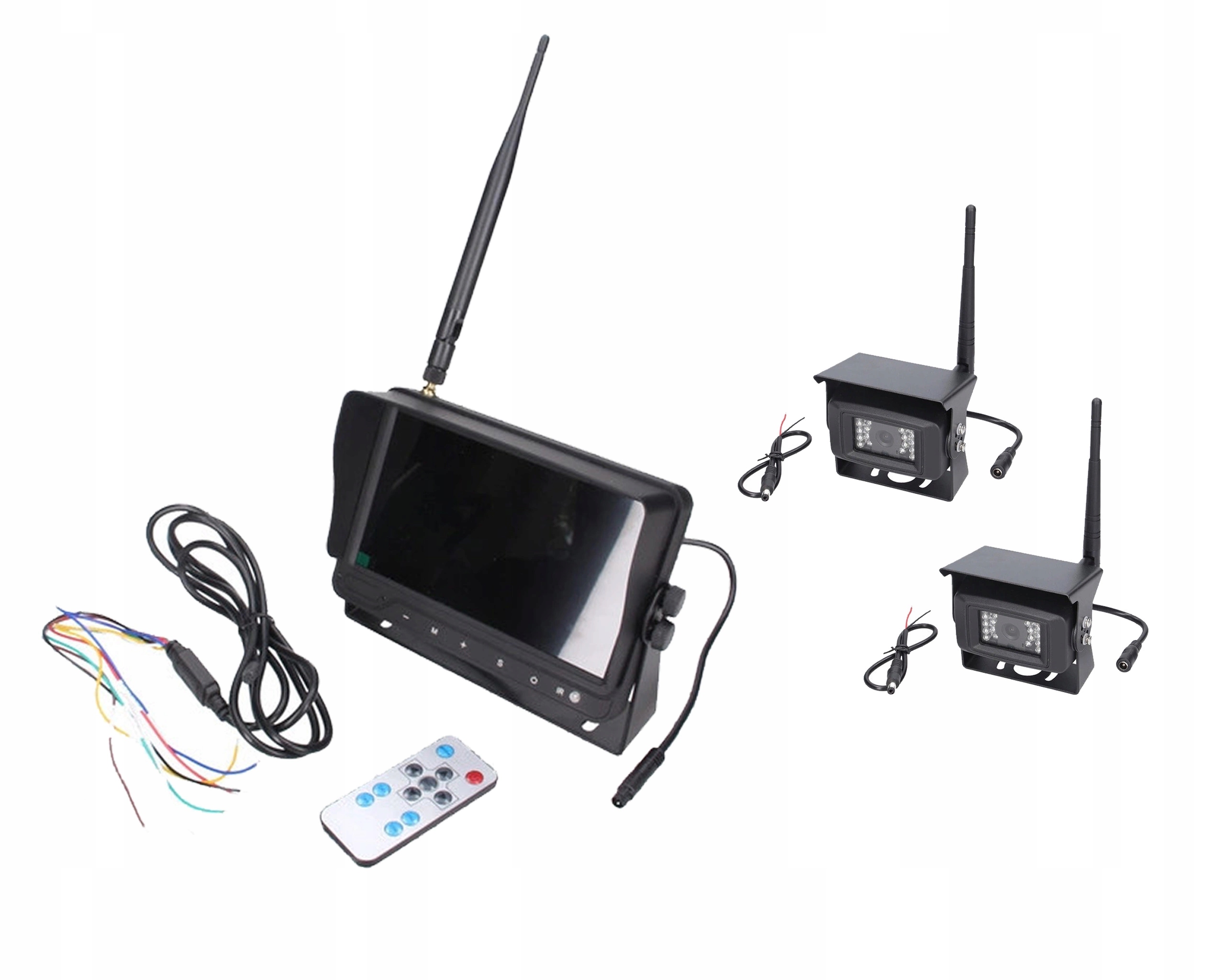Monitorovací sada vozidla 7 palců 2 kamery bezpře