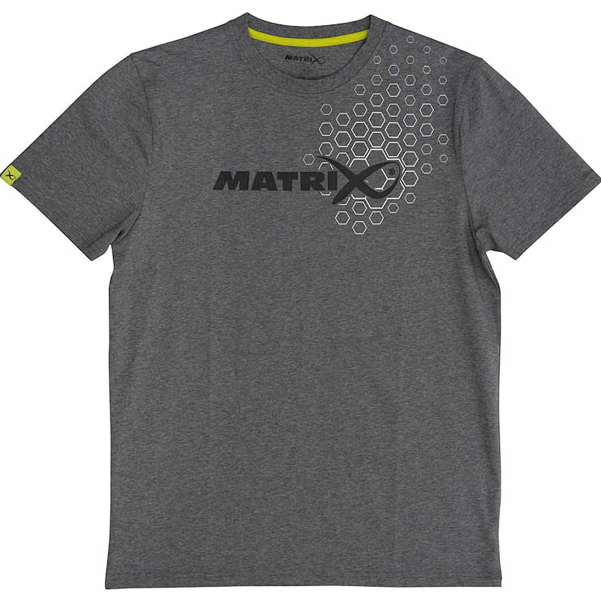 Koszulka Wędkarska Męska Szara Matrix Hex Print T-Shirt Grey r. L