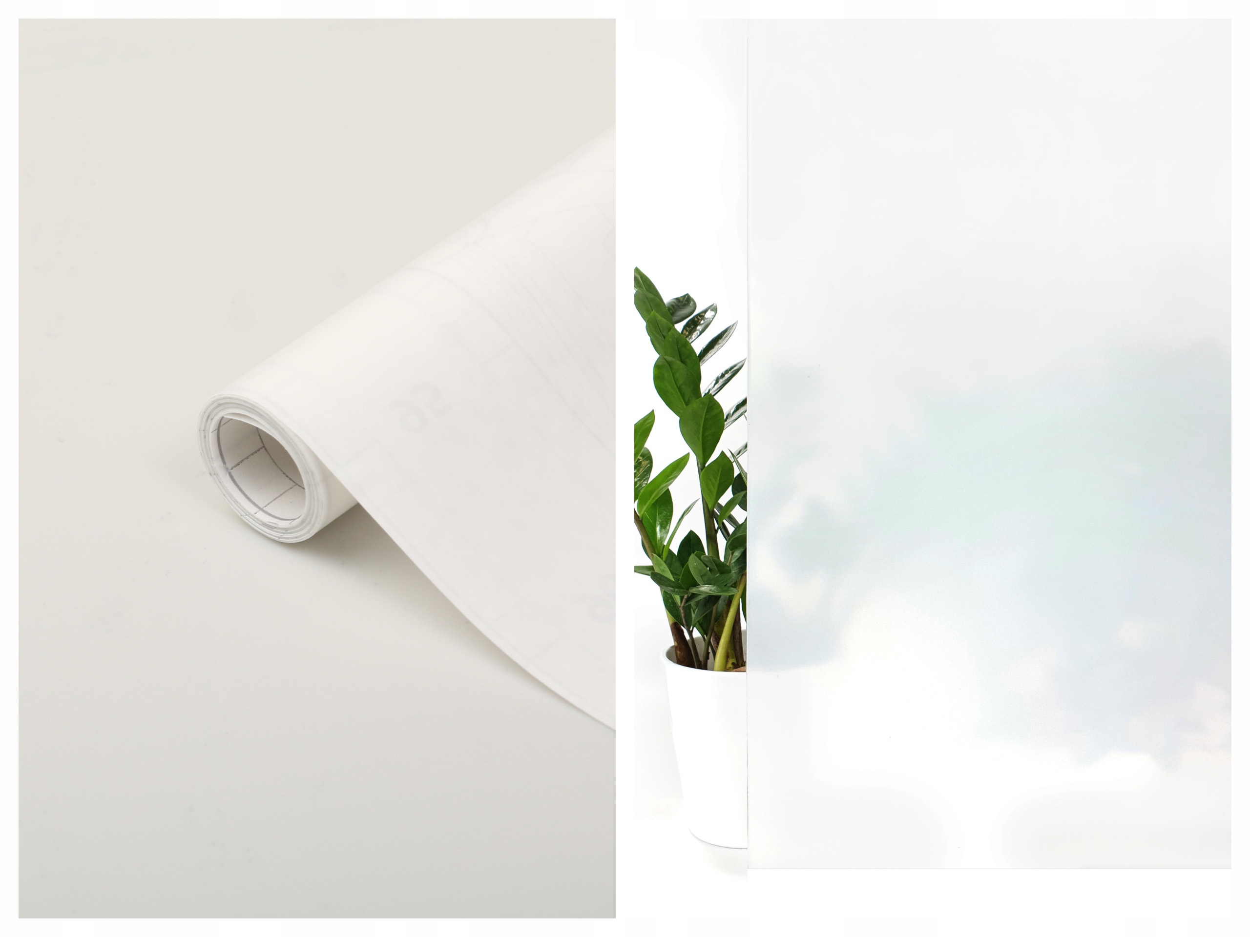 Fólie Okenní Pvc dýha Statická Mléčná Ochranná Rolka Šířka 45 cm Diy