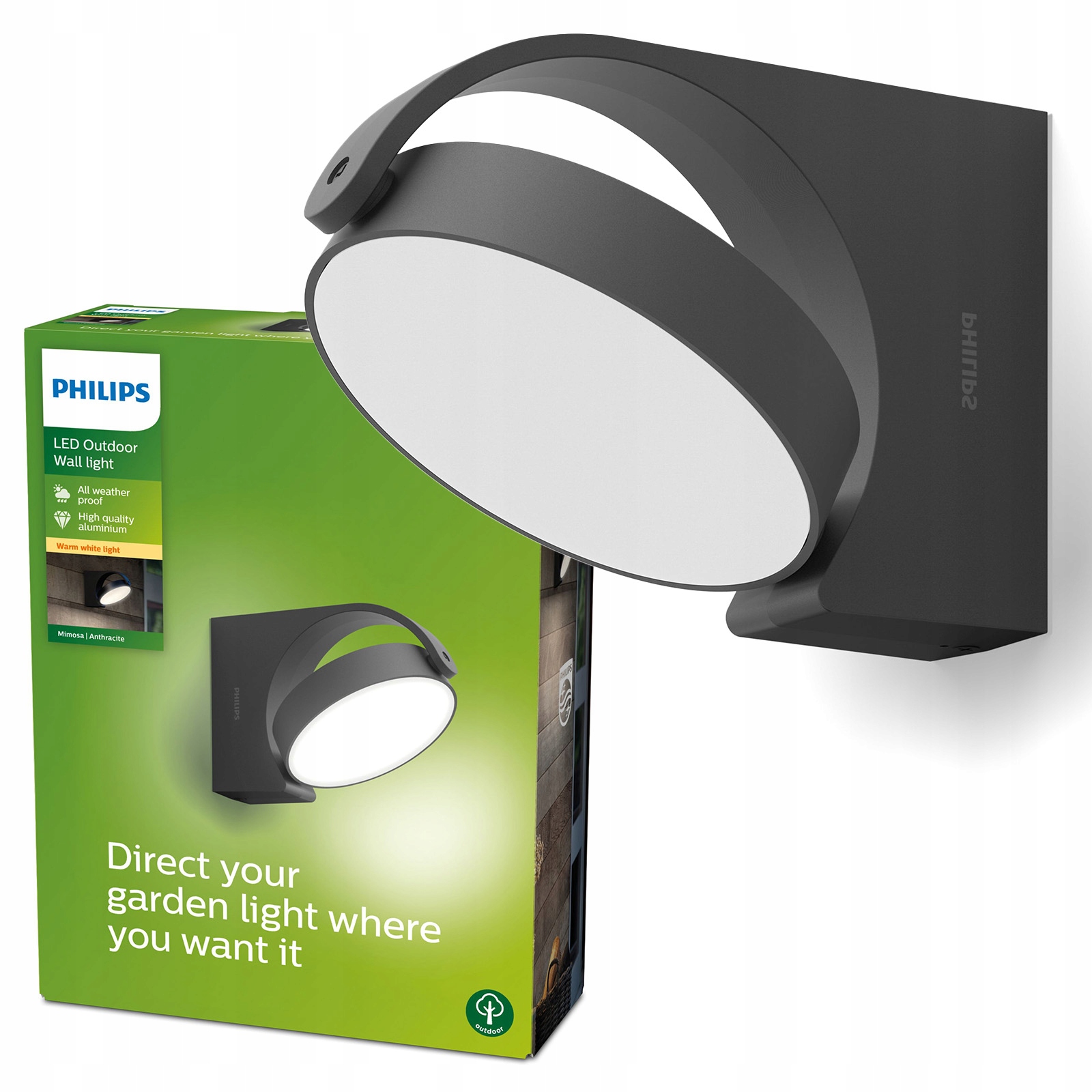 Zahradní nástěnné svítidlo Led venkovní fasádní lampa 7W 600lm 2700K Philips