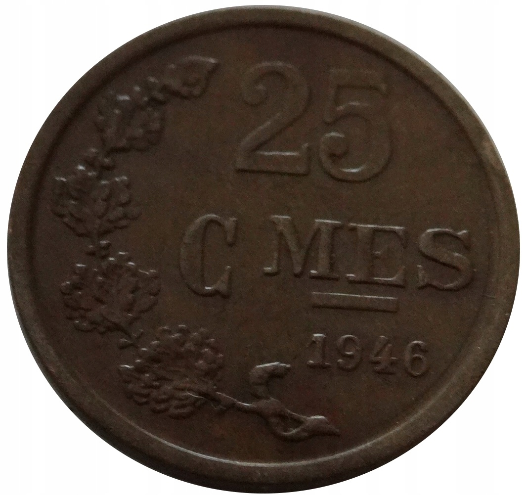 [D00281] Luksemburg 25 centimes 1946