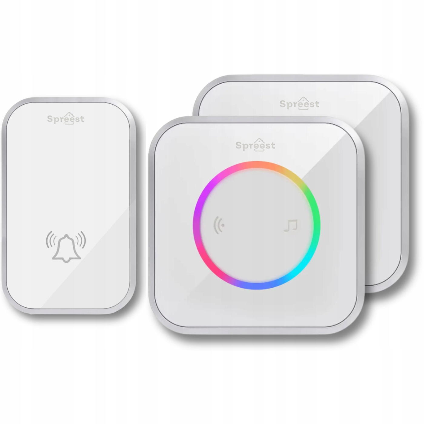 Bezdrôtový Zvonček Pre Dvere Bránku Na Batérie Vodotesný 2 Prijímače