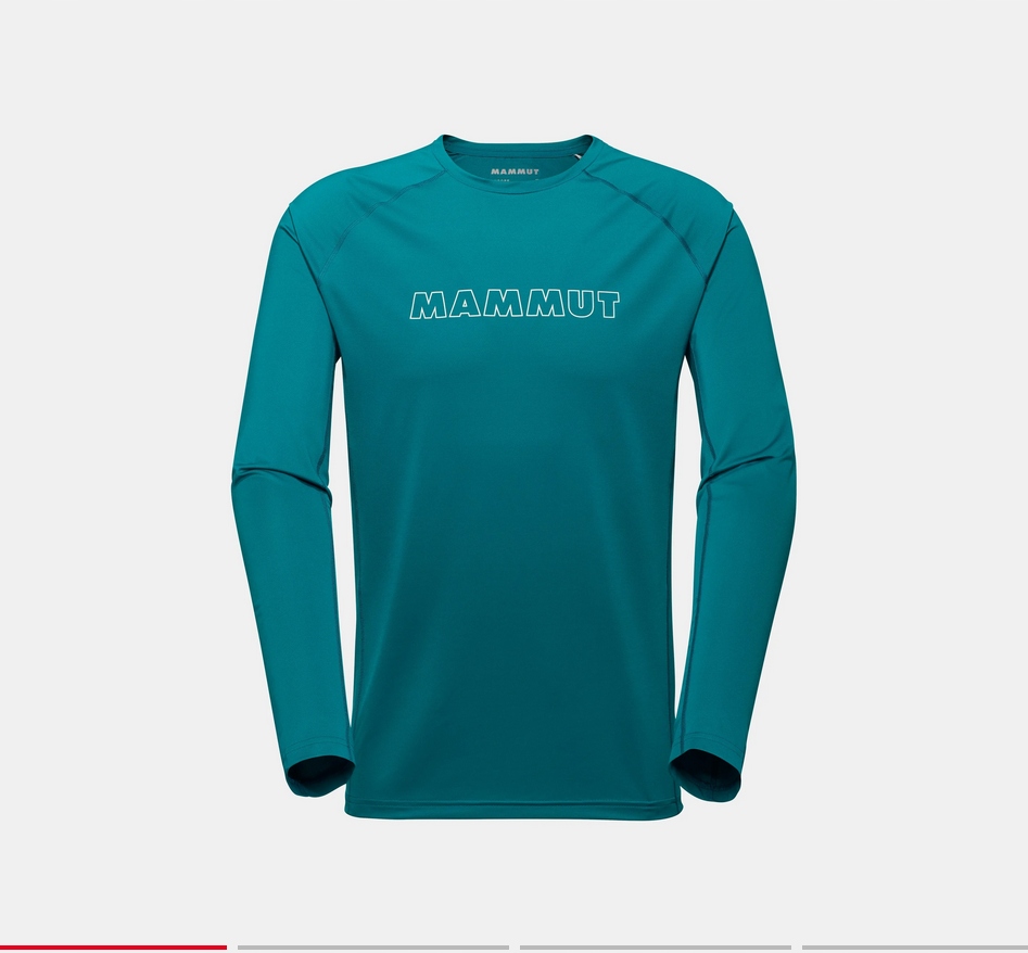 Koszulka Mammut Selun Fl Longsleeve Men Logo deep teal zielony XL idealna