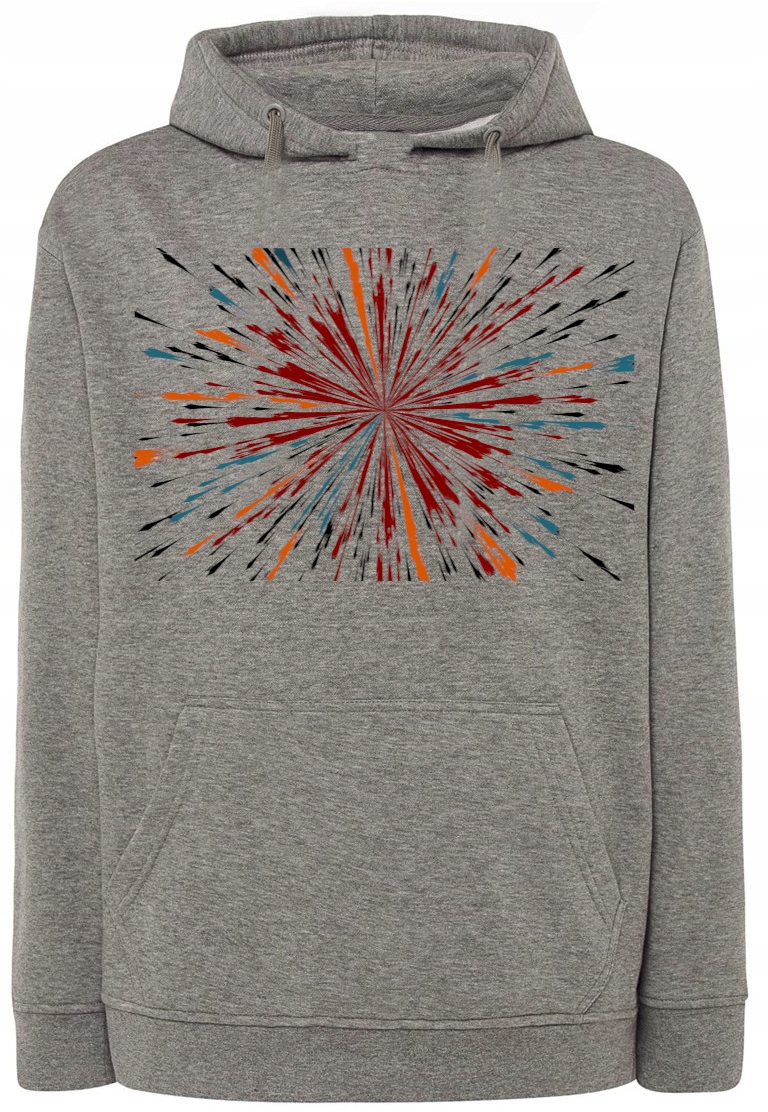 Pánská mikina s barevným potiskem Abstrakce r.XS